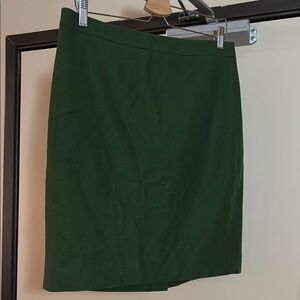 J. Crew Dark Green Pencil Skirt
